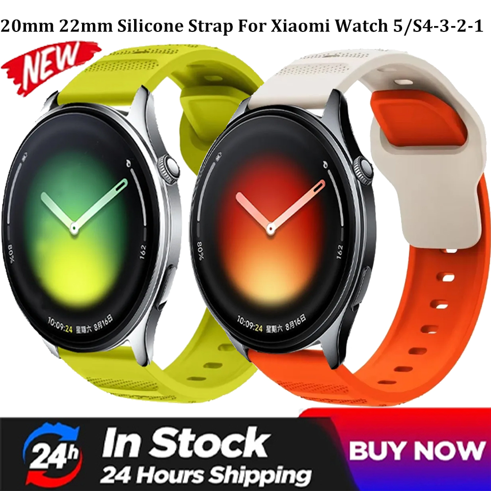 20mm 22mm Silicone Strap For Xiaomi Watch 5/S4-3-2-1 Reverse Buckle Wristband For OPPO Watch 4 Pro X S/OnePlus Watch 3 2 2R Belt