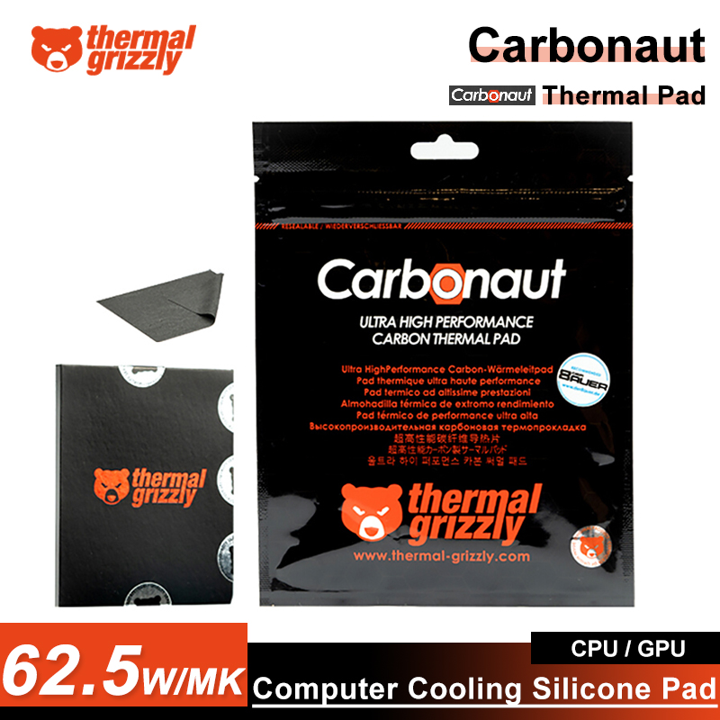 Thermal Grizzly Carbonaut 62.5W/mk Thermal Pad Reusable High Thermal Conductivity CPU/GPU Motherboard Heat Silicone Pad