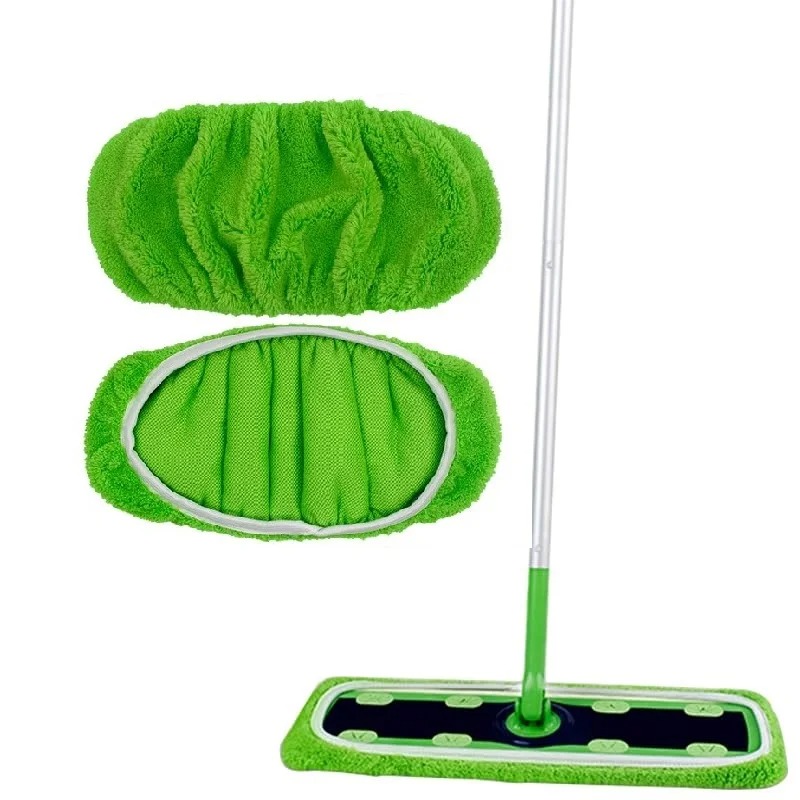 2 Pack Reusable Dry Sweeping Cloths Microfiber Wet Mop Pads Compatible with Swiffer Sweeper Mop Replacement