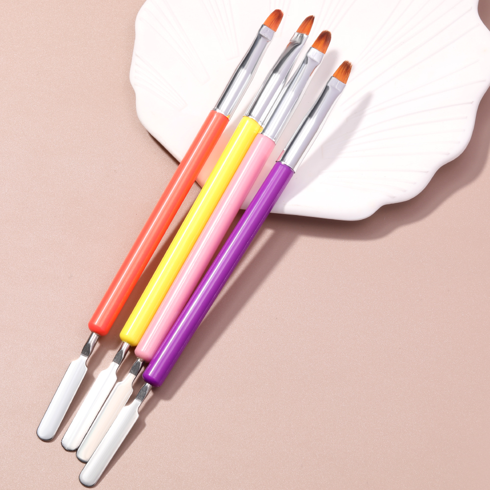 LULAA Nail Pen Nail Art Accessories Double- Ended Nail Art Brush Extension Nail Gel Suitable for Nail Salon and Nail Art Diy
