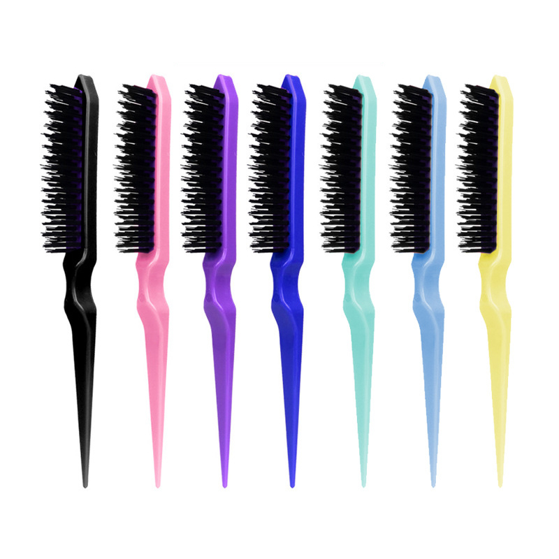 Professional Anti-Static Comb Fine Line Shaping Tool Hard Bristle Brush Barber Styling Accessories, Special for Real Hair