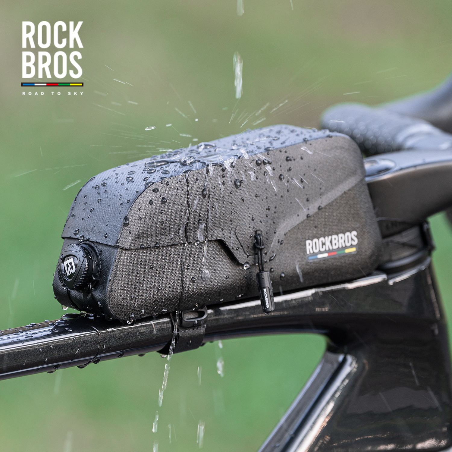 ROCKBROS ROAD TO SKY Waterproof Bike Top Tube Bag Cycling Frame Bag for Bicycle Accessories Storage Lightweight