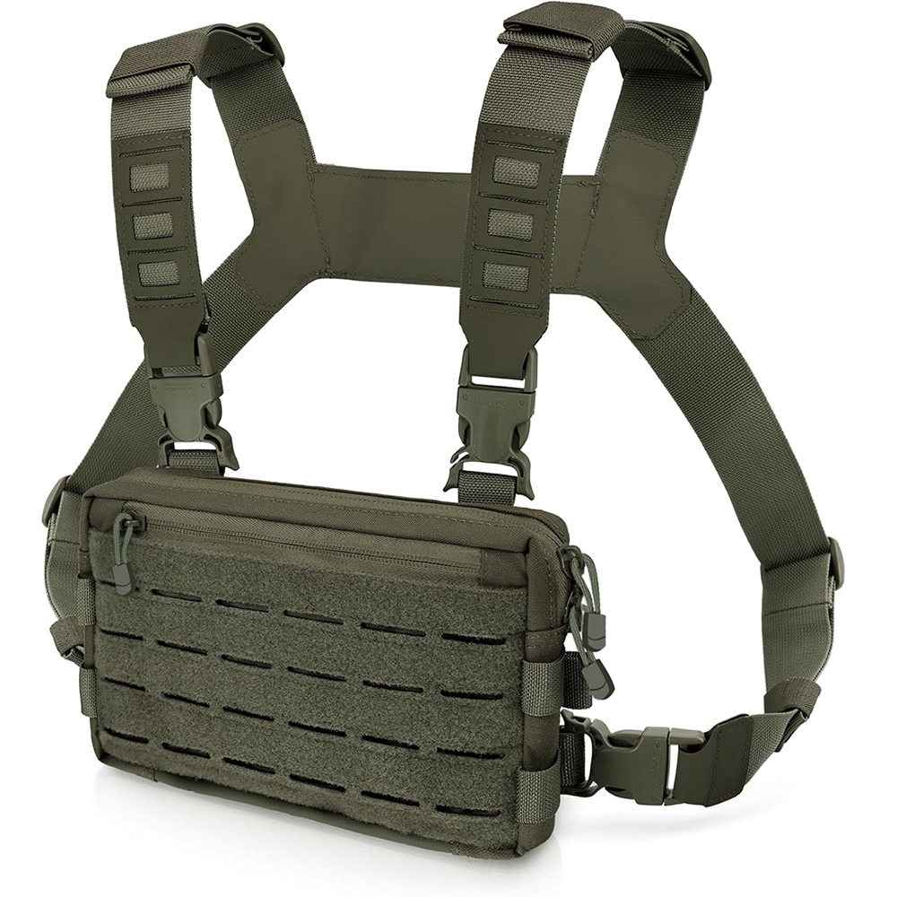 Outdoor Chest Bag for Men Running Front Chest Bag Multiple Pockets Backpack Hunting EDC Vest Chest Bag