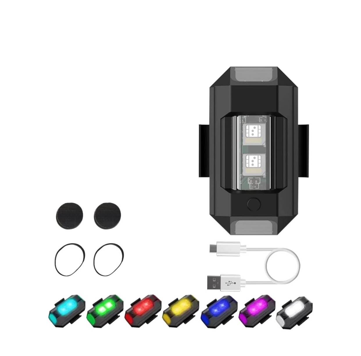 Rechargeable Multicolor Aircraft Light For Bike | Helmet | Other Use
