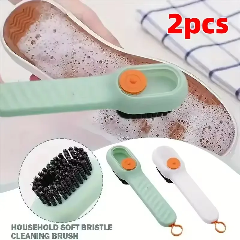 Multifunction Cleaning Shoe Brush Soft Automatic Liquid Shoe Brush Long Handle Liquid Clothes Brush Household Cleaning Tools