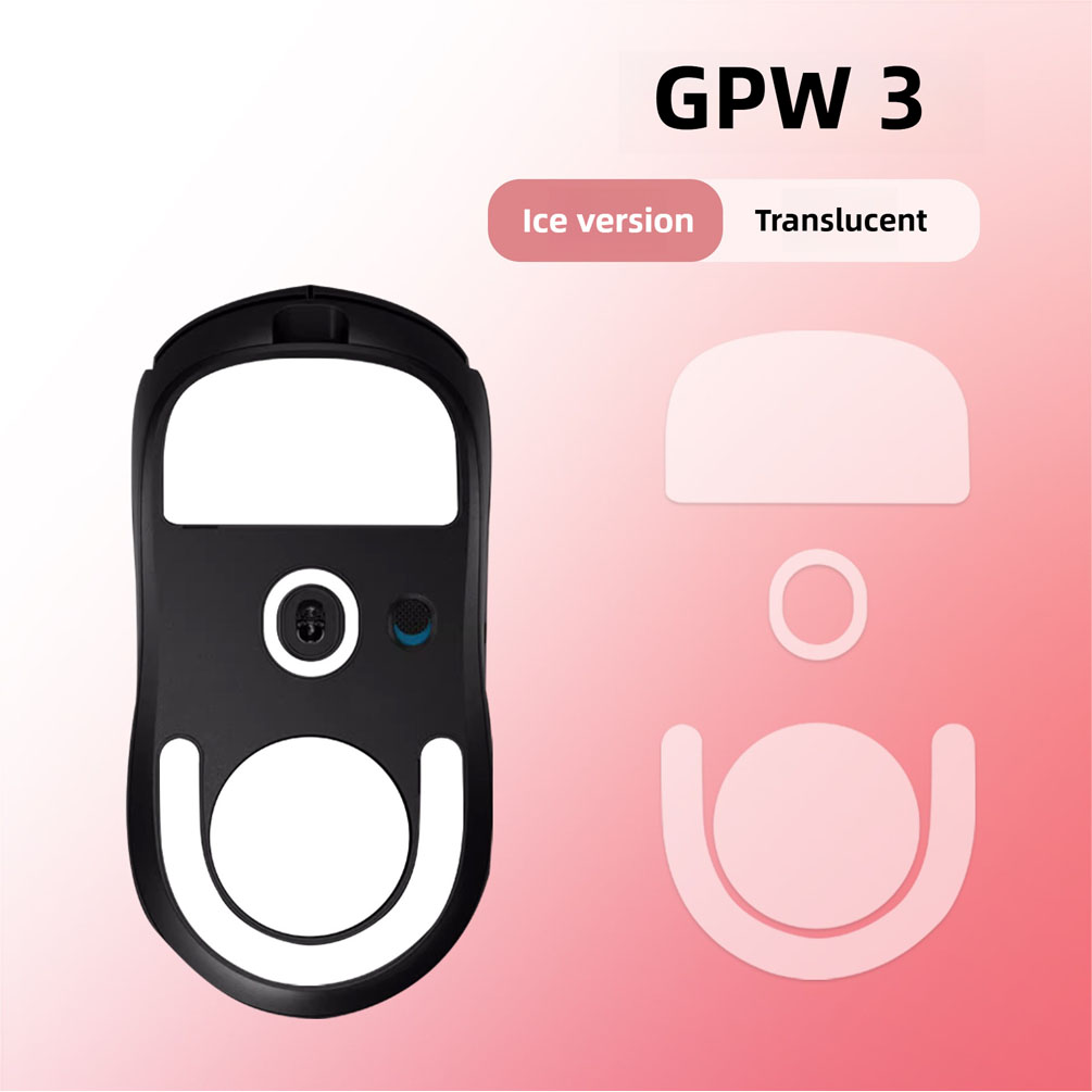 GPW 3.0 Mouse Skates for G Pro X Superlight 2 Wireless Gaming Mouse - PTFE Rounded Curved Edges, Low-Friction Gliding