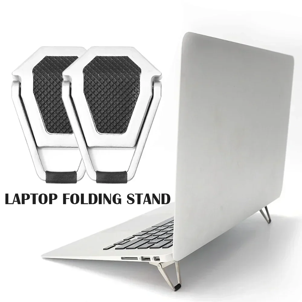 Mini Metal Foldable Laptop Stand Non-slip Base Bracket Support for Macbook Pro Air Lenovo Thinkpad PC Laptop Cooling Holder Feet