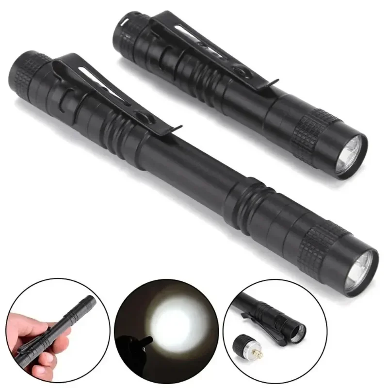 Mini Portable LED Flashlight Flash Light Battery Hunting Lamp Pocket Flashlights For Camping,Outdoor,Emergency Pack