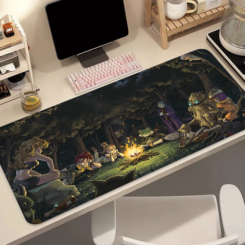 Anime Gamer Speed C-Chrono Trigger Mouse Pad - Lock Edge Gaming Keyboard Mat Desktop Laptop Mousepad Accessory