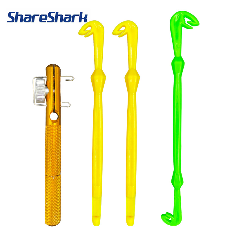 ShareShark Simple Hook and Loop Line Binder, Hook Remover Tool, Quick Knot Tying Line Tool, Used for Fly Fishing Line Tying Kit