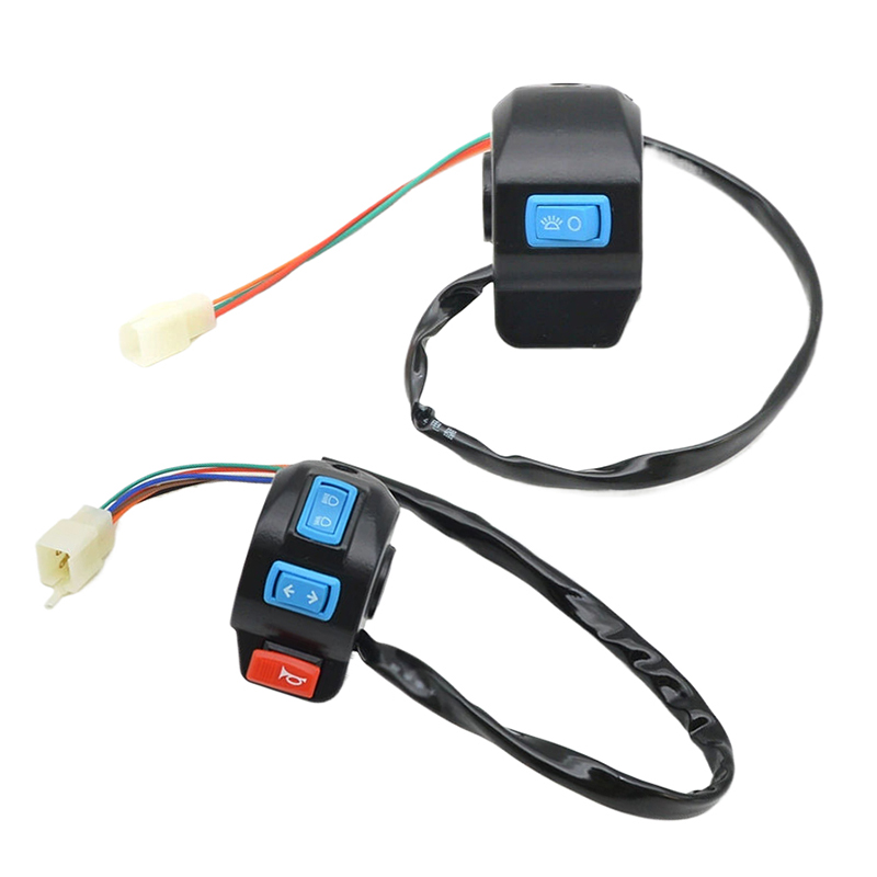 1Pc/1Pair Universal Motorcycle Scooter E-bike Electric tricycle Left and Right Handlebar Control Switch Horn Turn Signal