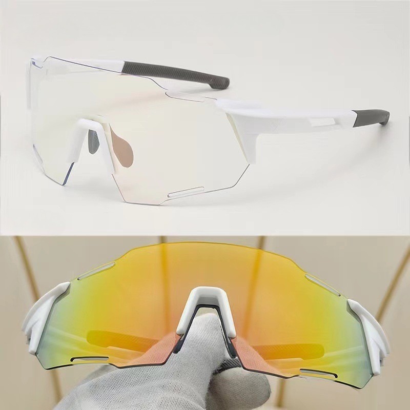 1pcs Unisex New Oversized Rimless Glasses Photochromic Lenses, Lightweight & Durable Eye Protection