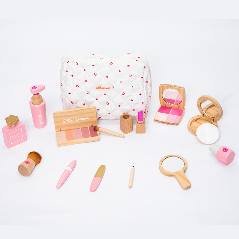 Children's Early Education Simulation of Every Family Makeup Bag Doctor Set Puzzle Small Kitchen Role Play Wood Toys Girl