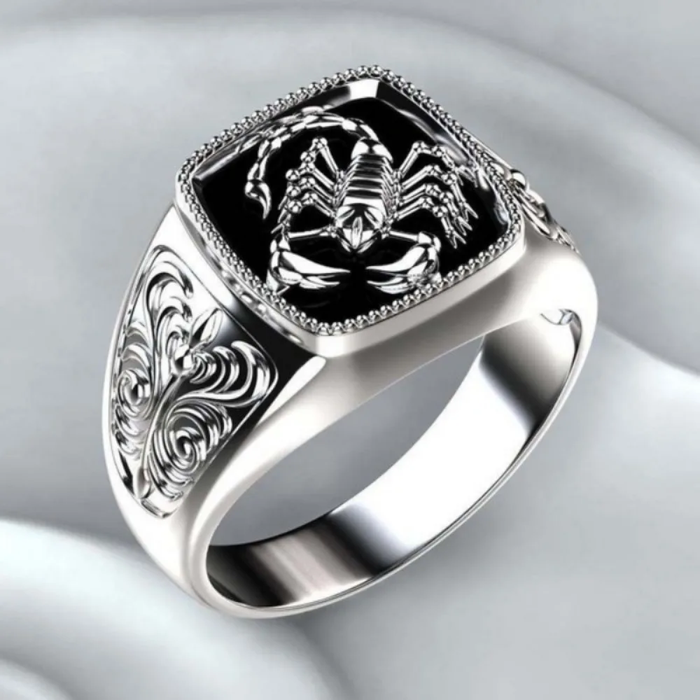 Simple Creative Trend Personalized Niche Bull Animal Men's Rings Hip Hop Punk Rock Fashion Street Party Rings Accessories