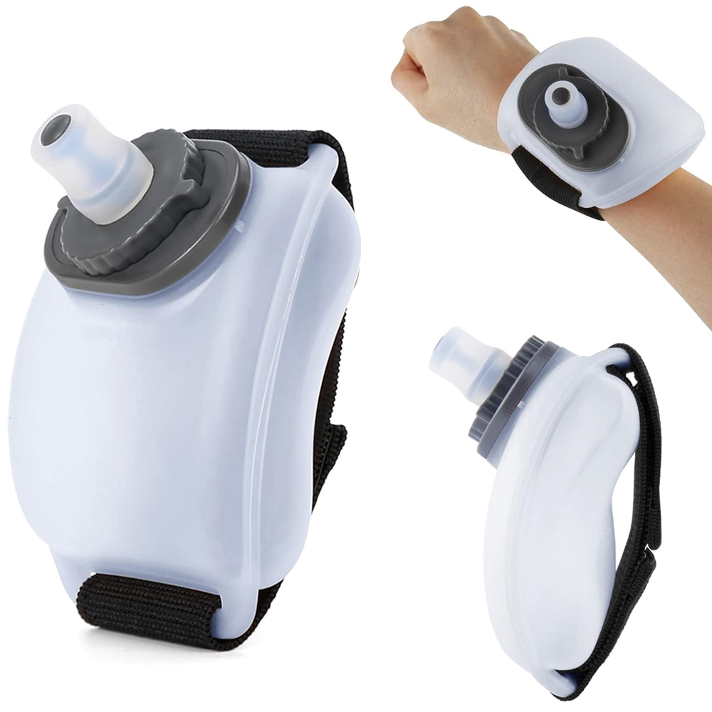 1PCS Wrist Water Bottle, Wearable HandsFree Silicone 200 ml Running Water Bottle, Portable Cycling Marathon Rock Climbing Sport