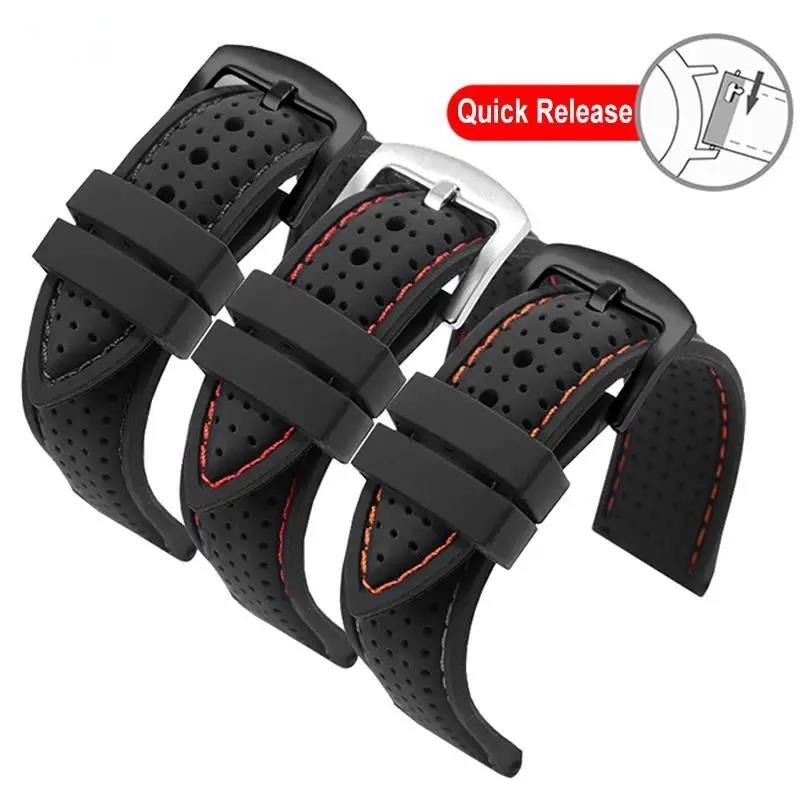 Quick Release Silicone Band for for Universal Watch Straps 20mm 22mm 14mm 16mm 18mm Women&Men Accessories