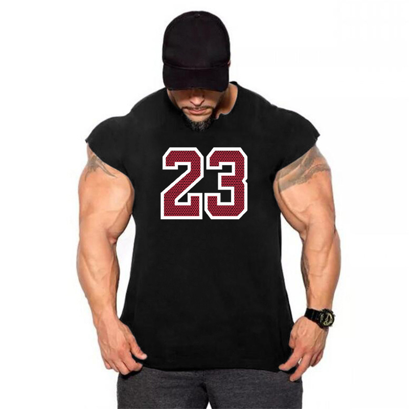 2026 Muscle Men's Sports Tank Top Cotton undershirt gym Tops Sleeveless Tank Top Men fitness Running sweatshirt vest