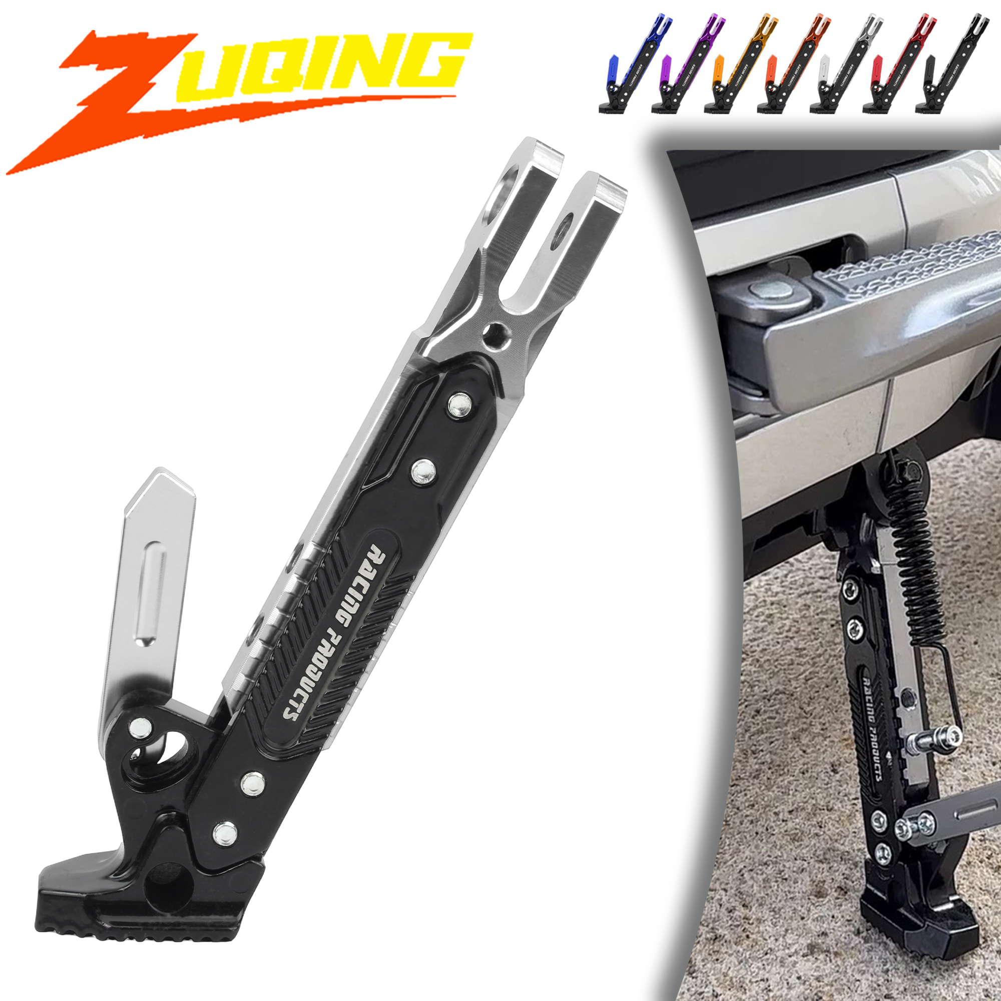 18-24 cm Universal Motorcycle Kickstand Adjustable Parking Kickstand Bracket Foot Side Supporter Dirt Bike Motorbike Accessories