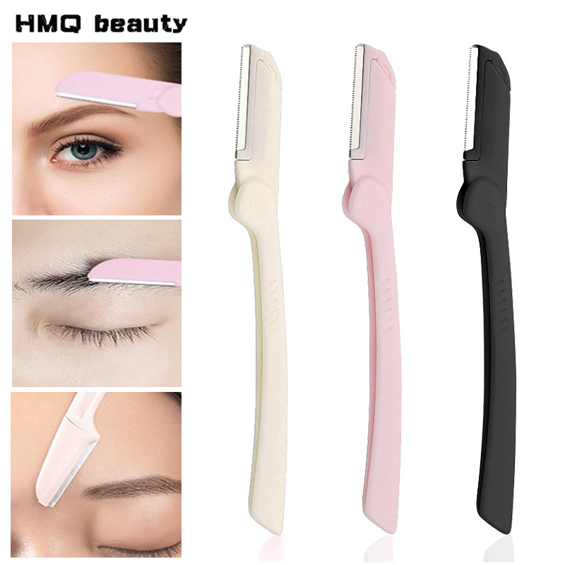 1/3/5pcs Portable Folding Eyebrow Trimmer Stainless Steel Blade Facial Hair Remover for Eyebrow Armpit Compact Makeup Tools