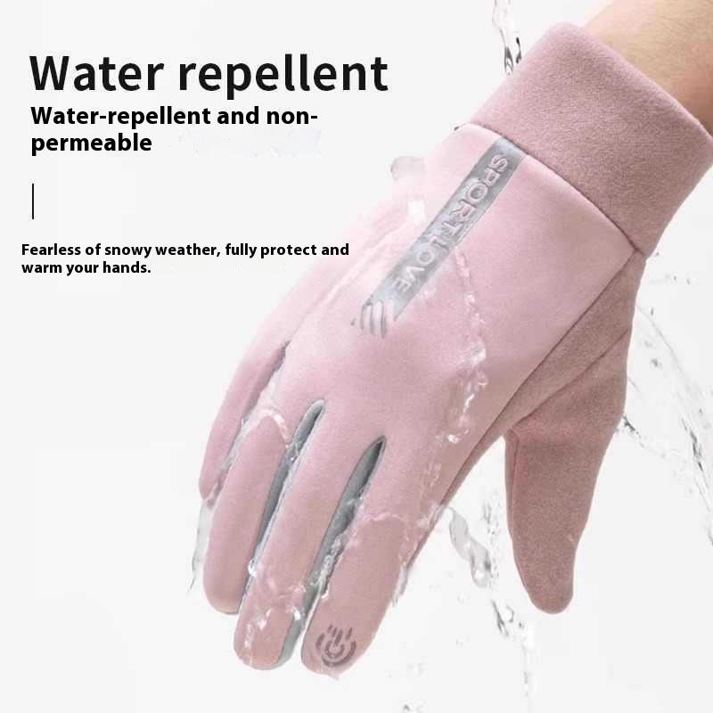 1Pair Touchscreen Finger Winter Gloves For Men Women-Waterproof Thermal Glove For Cold Weather,Warm Gloves For Cycling,Snow,