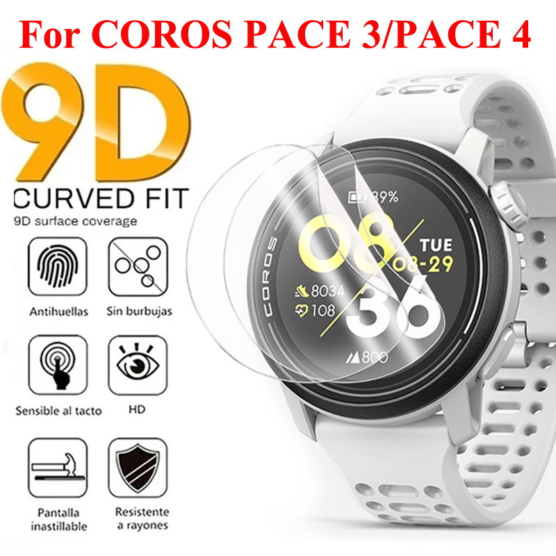 For Coros Pace 3 Screen Protector Soft Hydrogel Film For COROS PACE 4 Smartwacth Screen Protector 9D Curved TPU Protective Film