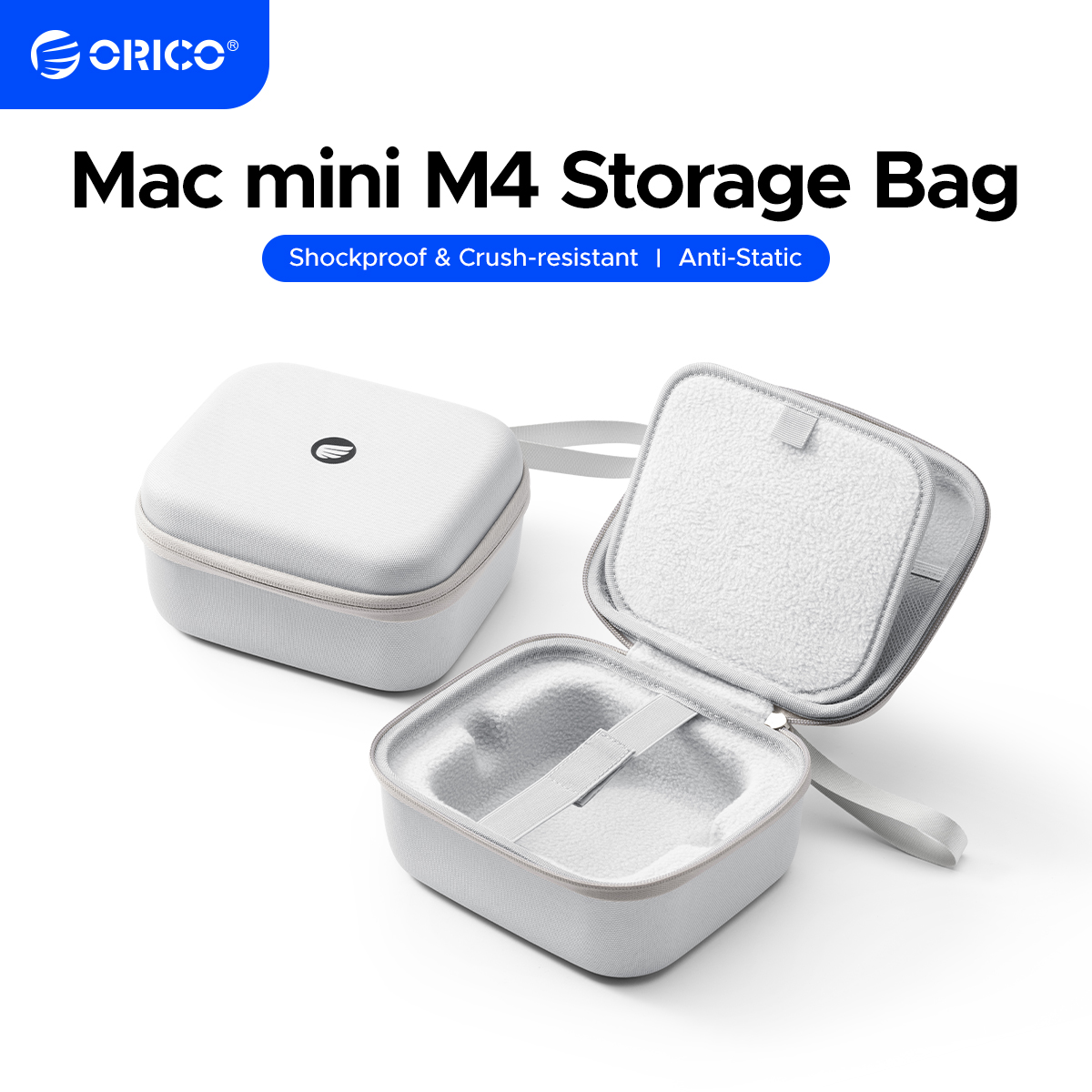 ORICO Organizer Travel Case Bag for Mac mini M4/M4 Pro 2024 Portable Carry Case for Cable Charger Mouse Power Bank Accessories