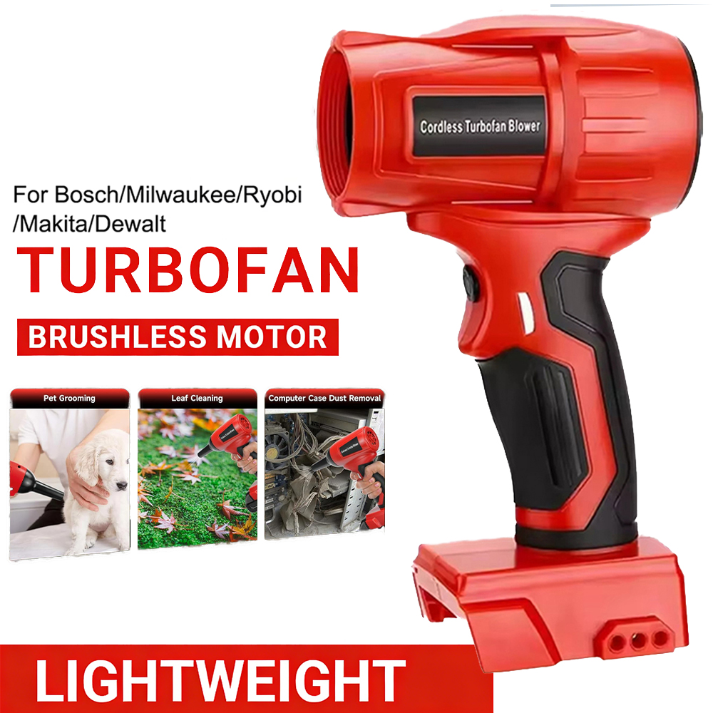 For Makita/Bosch/Dewalt/Milwaukee/Ryobi 18-20V Li-ion Battery Violent Wireless Fan Jet Turbo Blower fan Adjustable & 5 nozzles