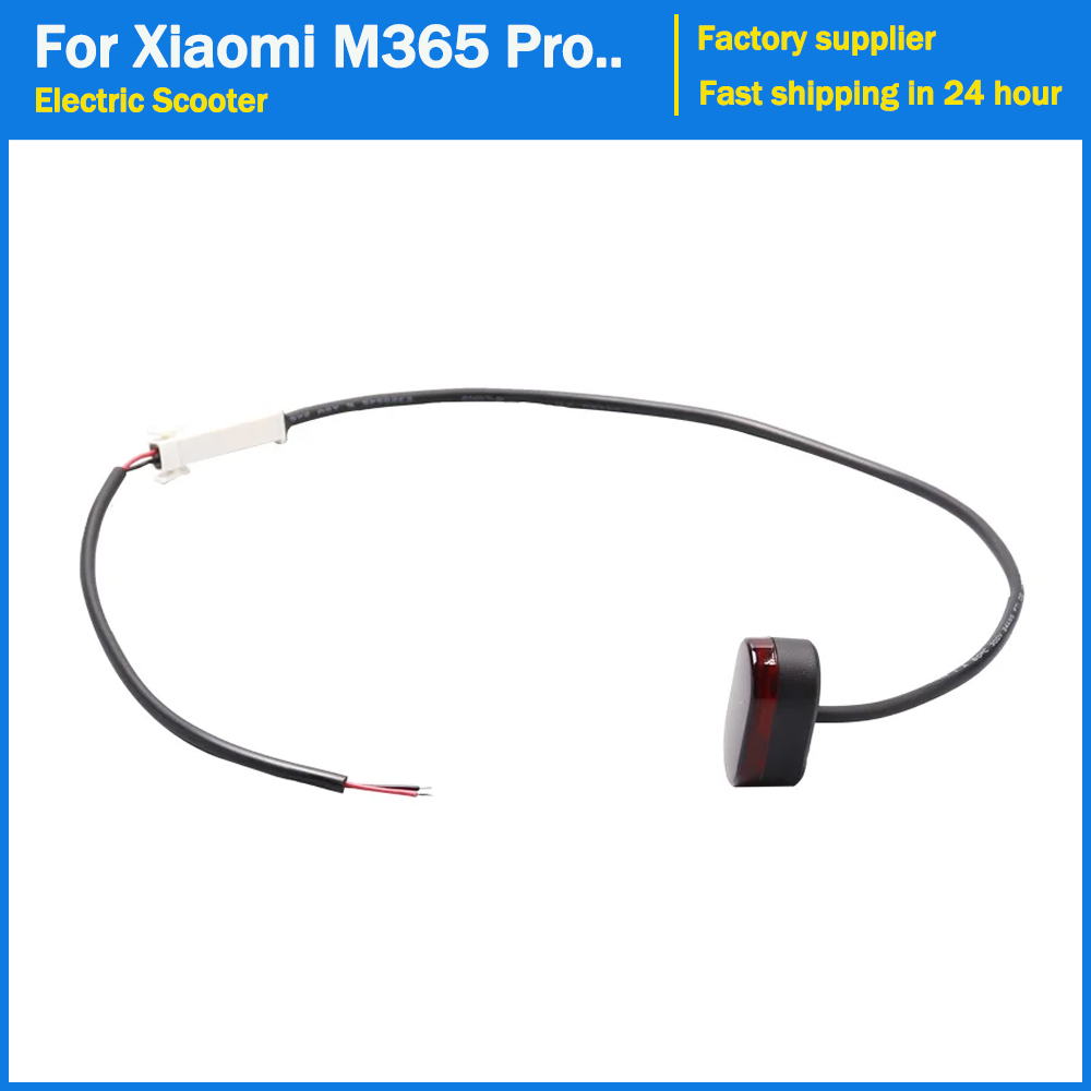 Taillight with Cable Direct Fit for Xiaomi M365 Pro Battery Line Fix Buckle Foldable Resistant Fender Lights Replacement Parts