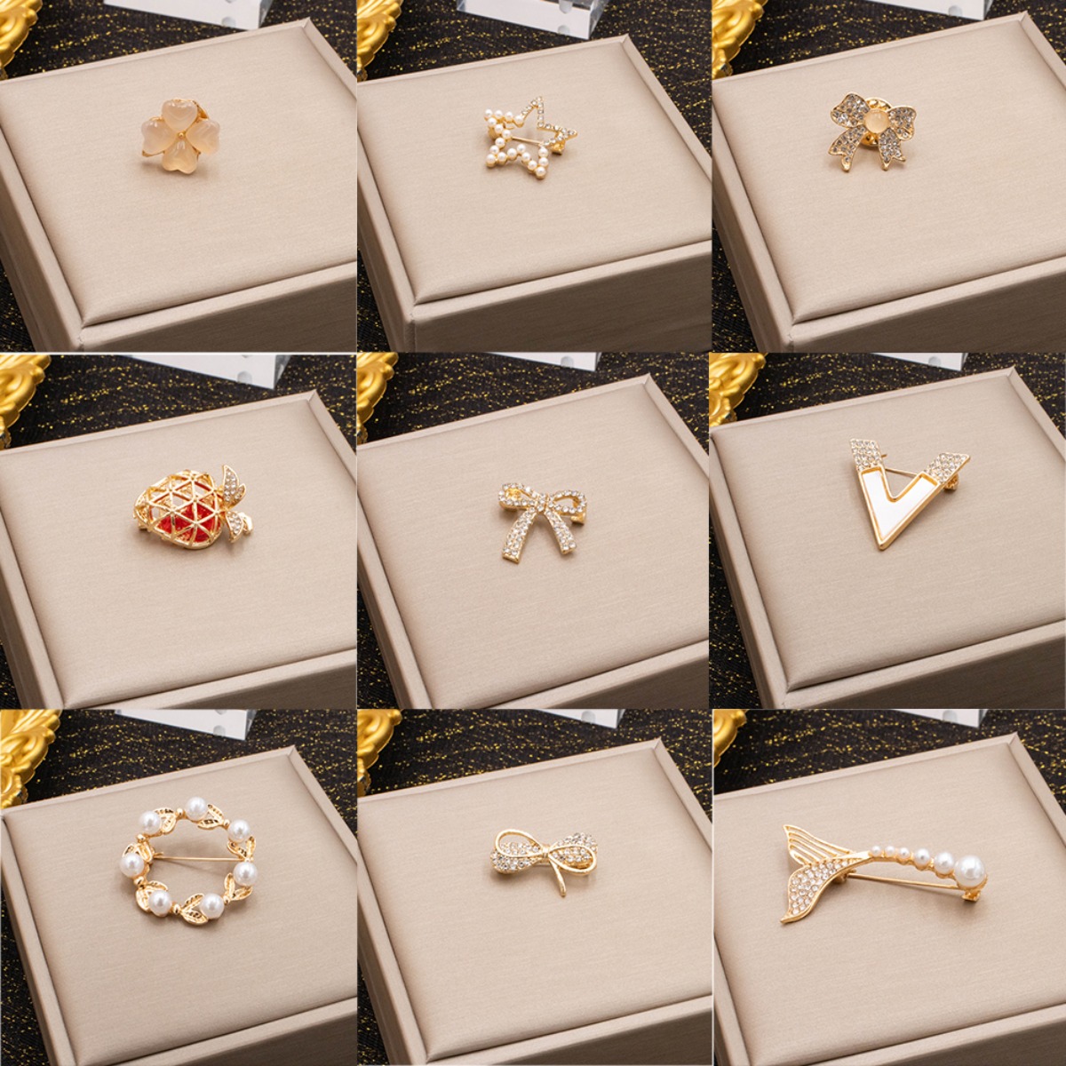 Stainless Steel Brooches for Women Hypoallergenic Light Luxury Jewelry, Daily & Party