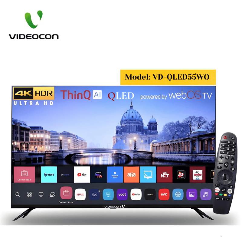 Videocon QLED 55″ 4K UHD HDR webOS Smart TV with ThinQ and Magic Remote