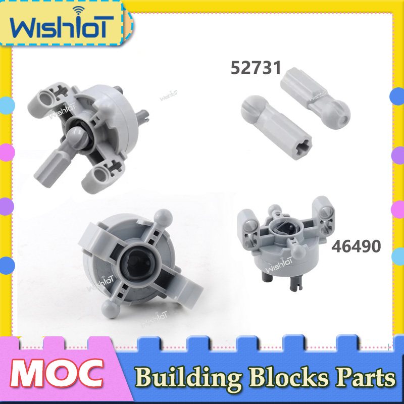 46490 Technical Building Blocks Parts Wheel Hub CV Cardan Ball Suspension Drive Axle 52731 Joint Steering MOC Bricks Accessories
