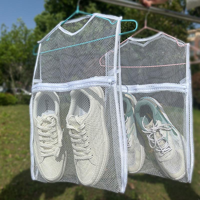 Sneaker Wash Bag Durable Fabric Thick Layer Laundry Bag For Shoes Clothing Airing Drying Net Bag Reusable For Women Men
