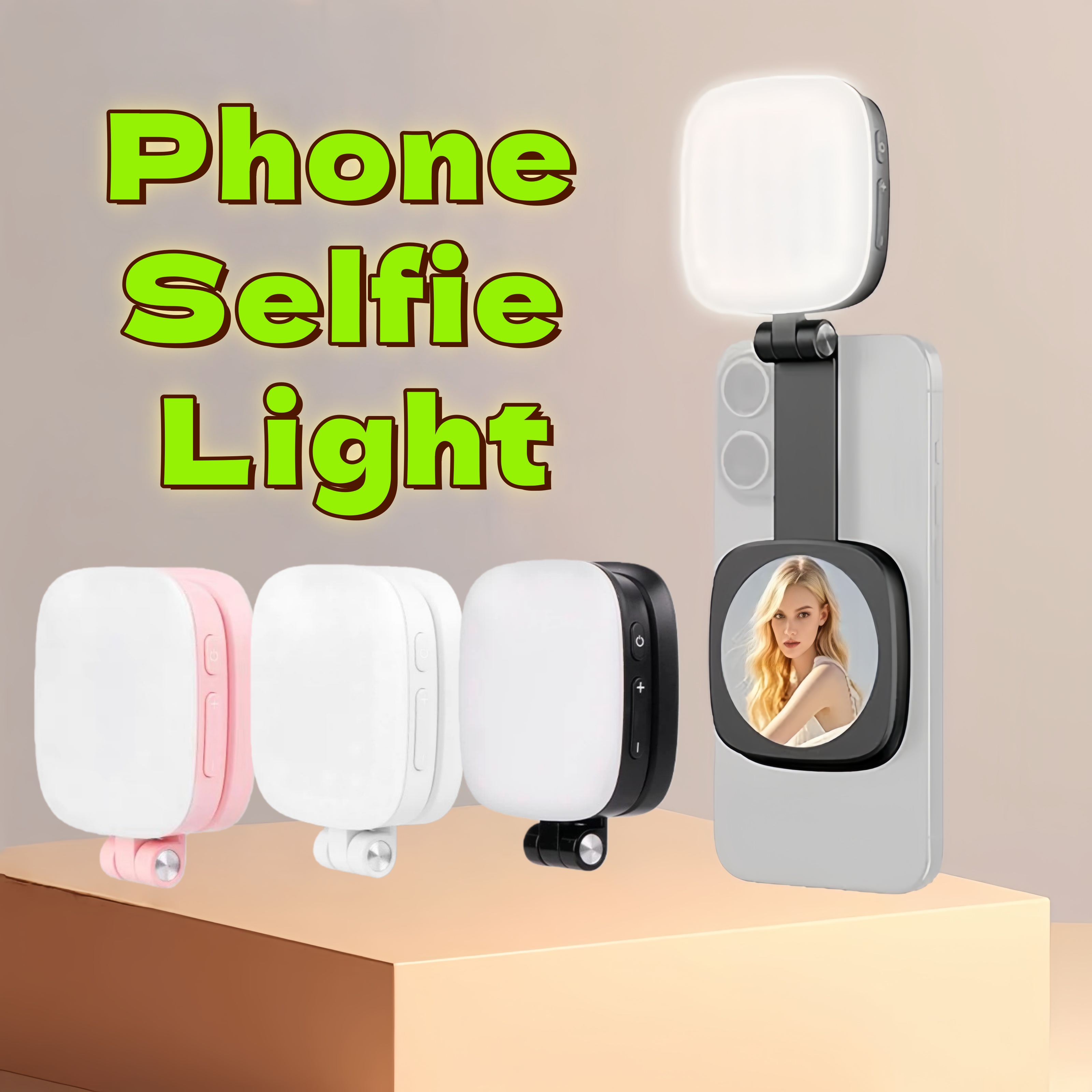 360° LED Ring Fill Light with Mirror Magnetic Selfie Light for MagSafe iPhone Perfect for Selfies Vlog Video Calls