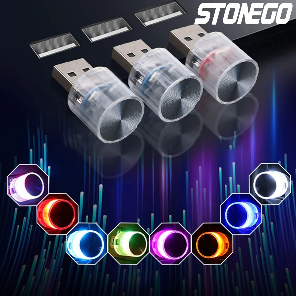 USB Plug-In 5V Atmosphere Light Mini LED Decorative Ambient Light for Auto, Car, Desktop, Wall, Interior, Home Decoration