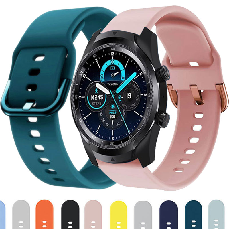 Official Silicone Strap For TicWatch Band Pro 3 Ultra E3 E2 S2 Pro X GTW Soort 22mm 20mm Bracelet Correa Smartwatch Accessories