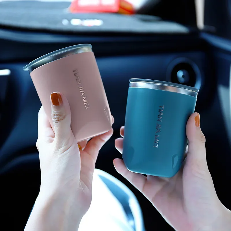 400ml 304 Mug Stainless Steel Anti-Fall with Lid Milk Cup for Men and Women Home Water Cup Office Coffee Cup