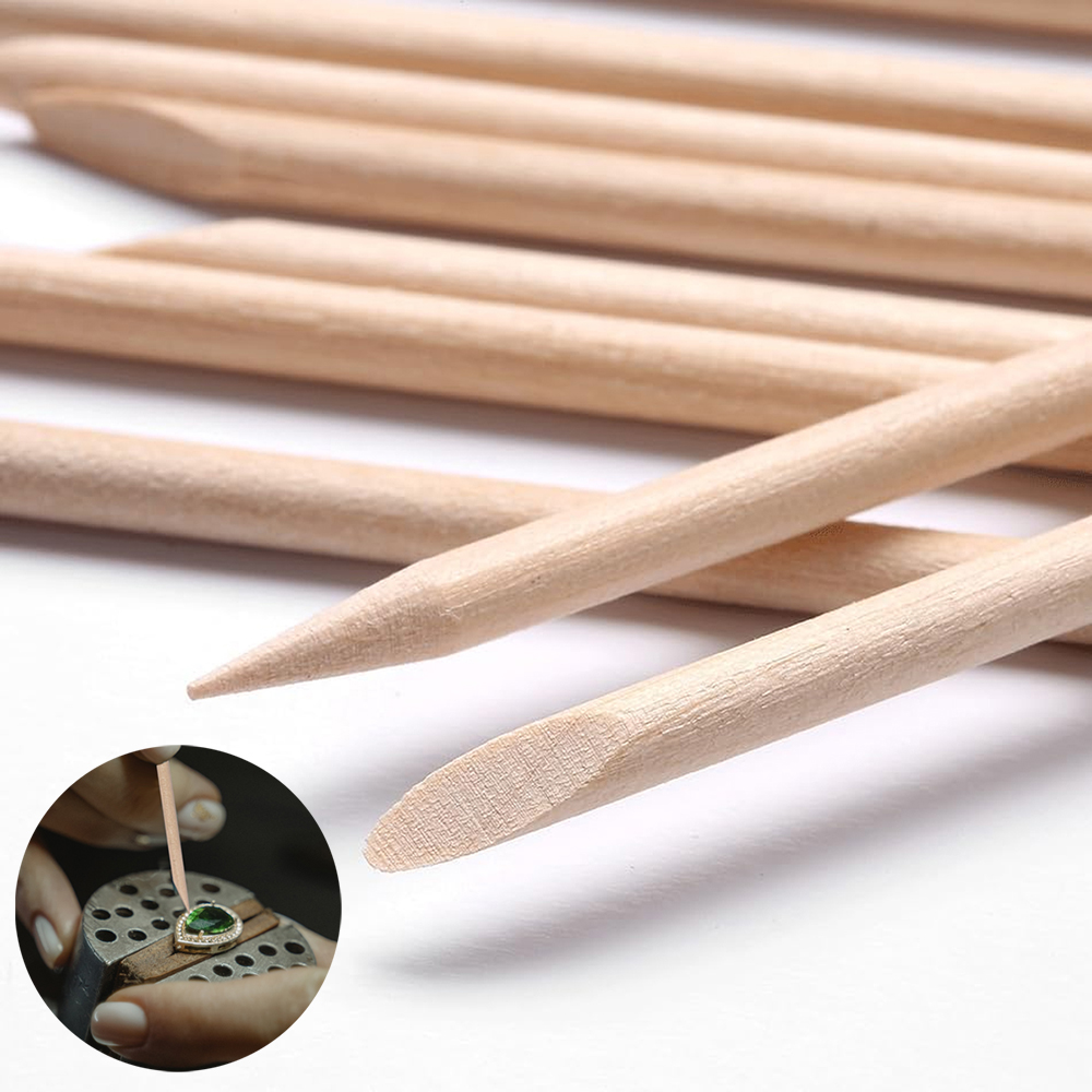 20pcs Watch Repair Solid Wood Cleaning Stick Willow Wood Stick Suitable for Movement Repair Dial Cleaning Tool Wooden Strip
