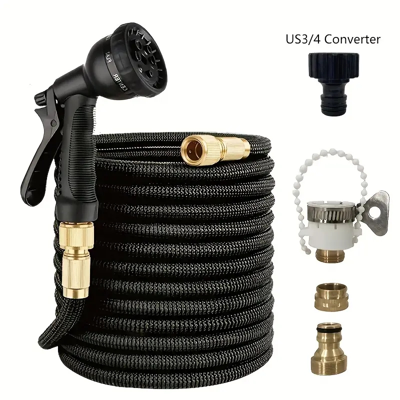 Home and Garden Hose High Pressure Flexible Expandable Bicolor Magic Watering Pipes 25-150FT for Garden Farm Irrigation Car Wash