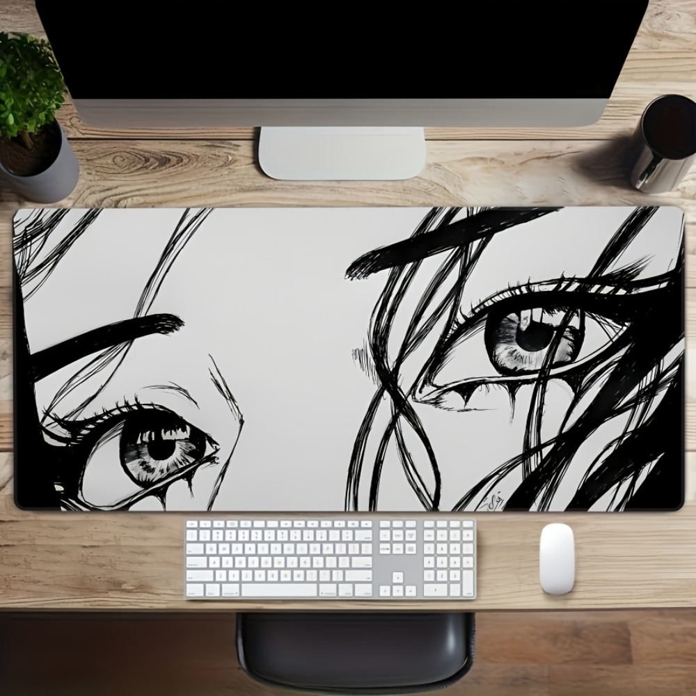 Non-Slip Washable Dark Gray Oversized Desk Mat Precision Edges Extended Gaming Mouse Pad for Work Leisure