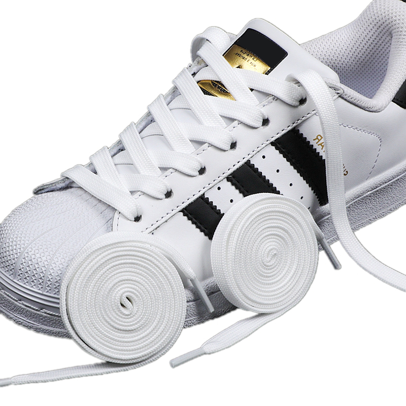 Two-color Flat Shoelaces Off Sneaker White Shoe Laces Precision Weaving For AF1 Shoelace Casual Shoes Accessories 1 Pair
