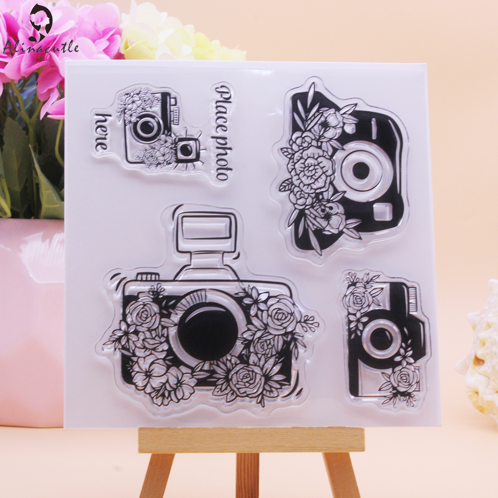 Alinacutle CLEAR STAMPS Wild Floral Flower Bloom Scrapbook Card Album Paper Craft Transparent Silicon Clear Stamp