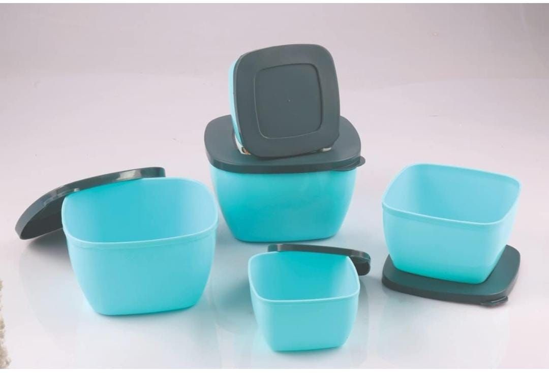 Plastic Food Storage Container Set With Lid For Kitchen Refrigerator Multipurpose Spice Grocery Storage Organizer Containers Set One Pcs Pack Of 5