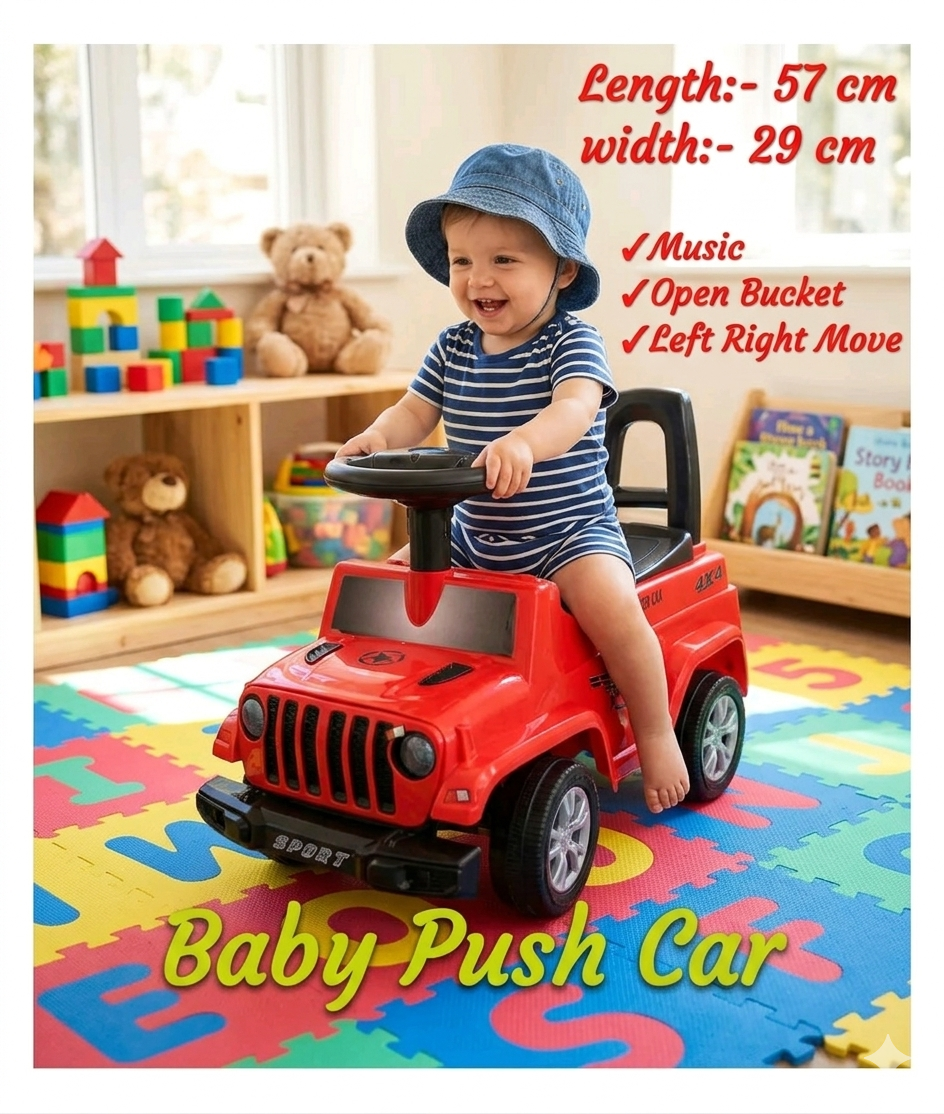 Push Car Ride-On for Kids with Lights and Sounds