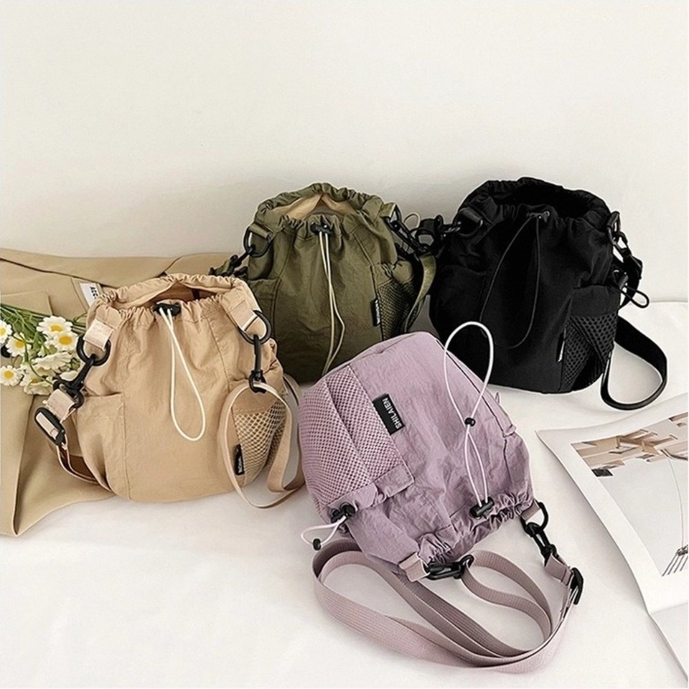 Fashion Single Shoulder Shoulder Bag Solid Color Lightweight Crossbody Bag Nylon Small Bag Outdoor