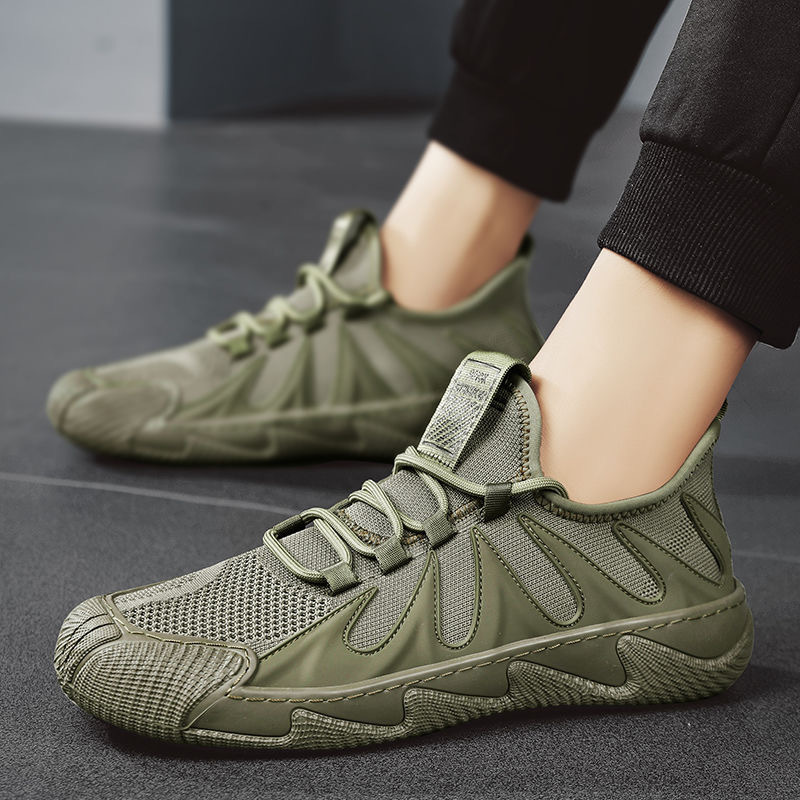 2025 Spring New Arrival Men's Casual Shoes Breathable Air Mesh Shoes Non-slip Wear-resistant Leisure Low-top Shoes Walking Shoes