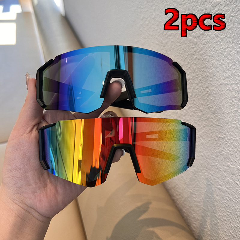 2pcs Unisex Sports Sunglasses Suitable for Daily Use, Camping, Cycling, Golf, Running, Mountaineering, Fishing, Beach Sports