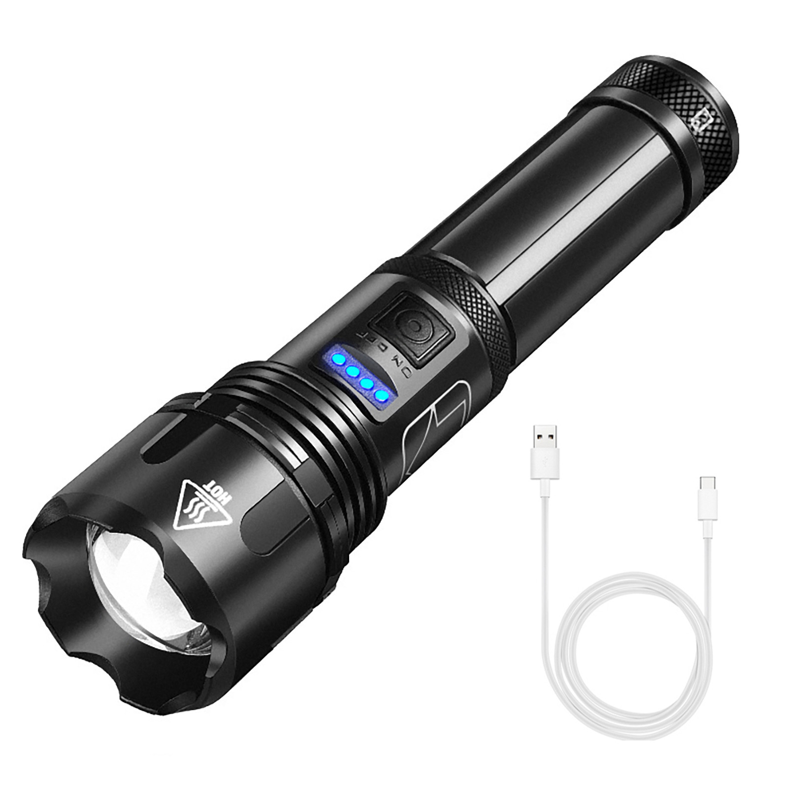 P50 Multifunctional Strong Light Flashlight 5-Gear Zoom Rechargeable For Camping Hiking Emergency Emergencia 2026 Trending