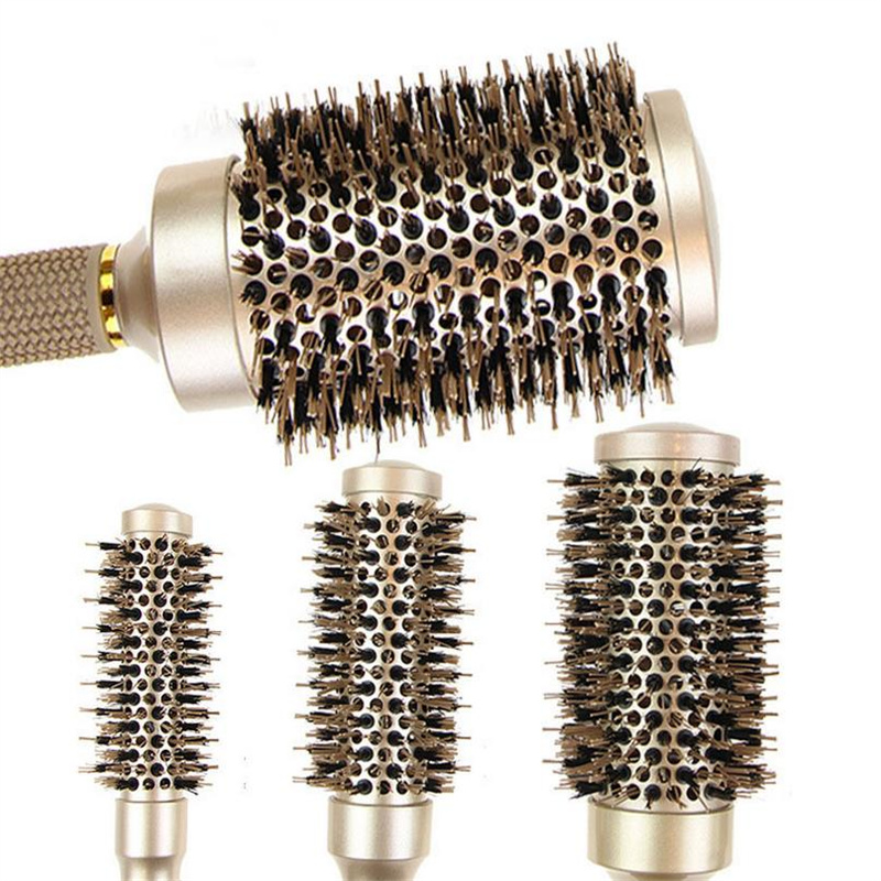 1PC Round Hair Brush Professional Hairdressing Curling Hair Brushes Ceramic Barrel Comb For Blow Dry Salon Styling Tools