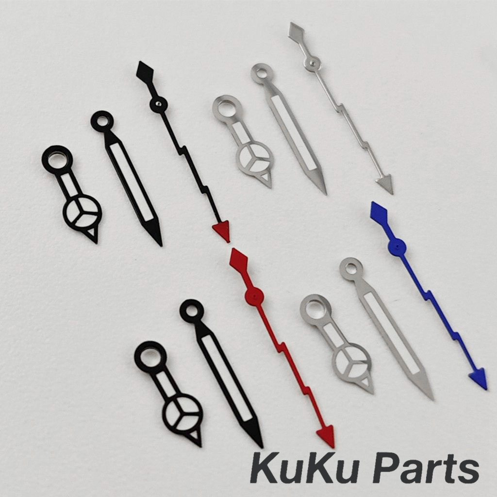 Superior NH35 Silver Black Watch Hands For NH34 NH35 NH36 NH38 Movement Watches Pointers Green Luminous Lightning Second Hands