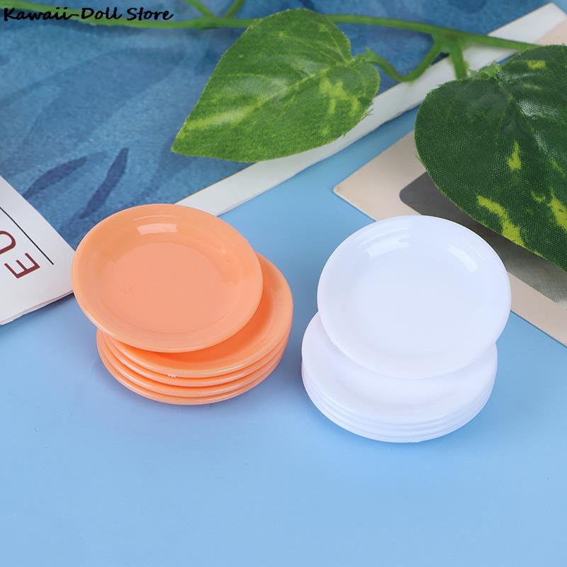 5pcs 1:12 Dollhouse Miniatures Dishes Plate Pretend Play Kitchen Accessories Toy